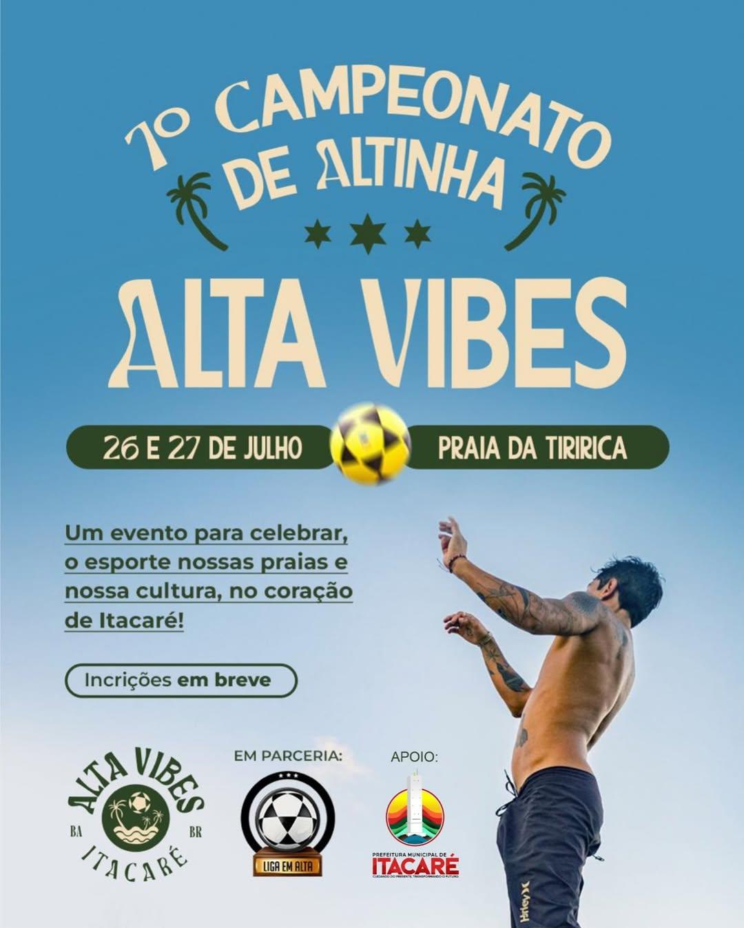 Nos dias 26 e 27 de julho, a praia da Tiririca será o ponto de encontro dos melhores atletas de altinha do Brasil