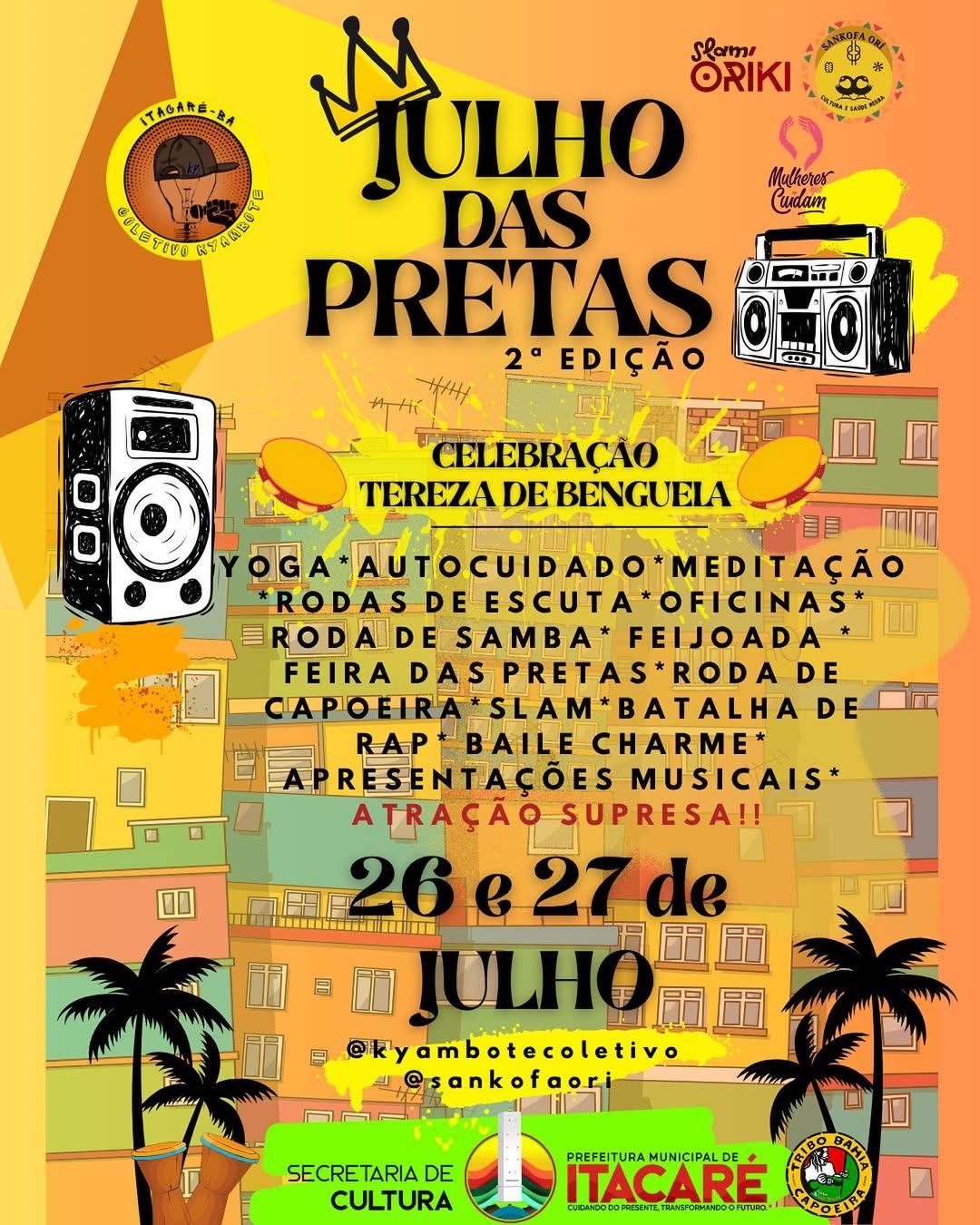 Vem aí a 2ª edição do Julho das Pretas em Itacaré: celebração, resistência e protagonismo negro