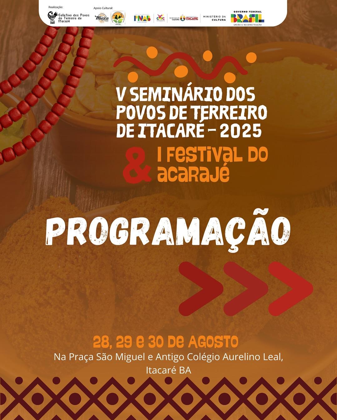 Tradição e Sabores se Encontram em Itacaré no V Seminário dos Povos de Terreiro e I Festival do Acarajé