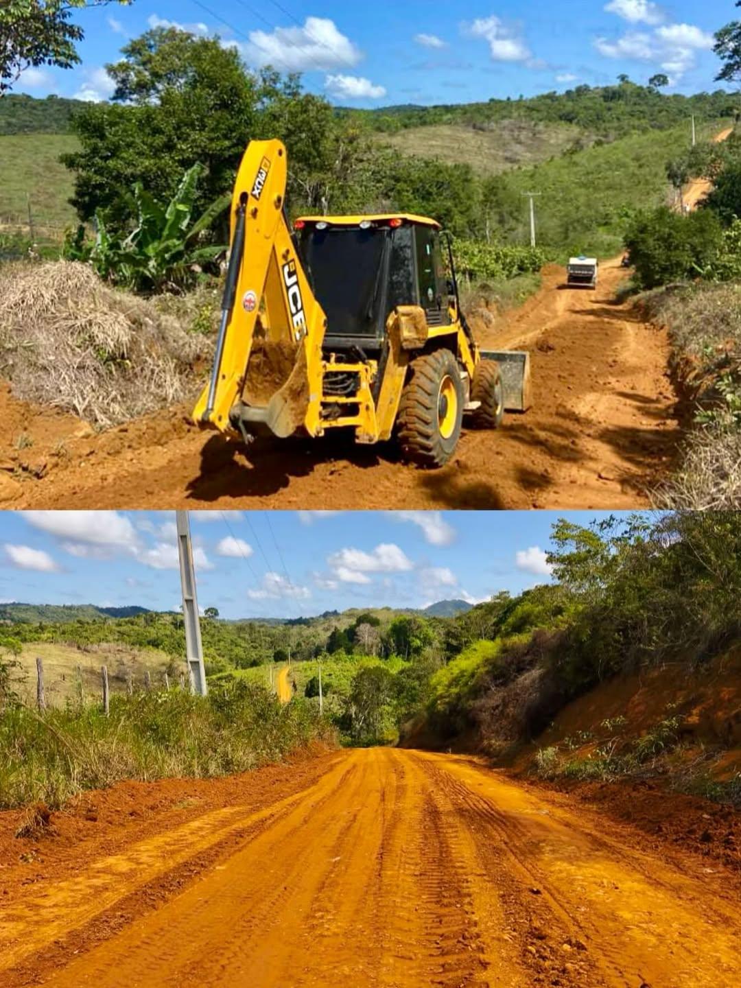 Prefeitura de Itacaré realiza manutenção emergencial nas estradas do Pau Brasil e Barrocão