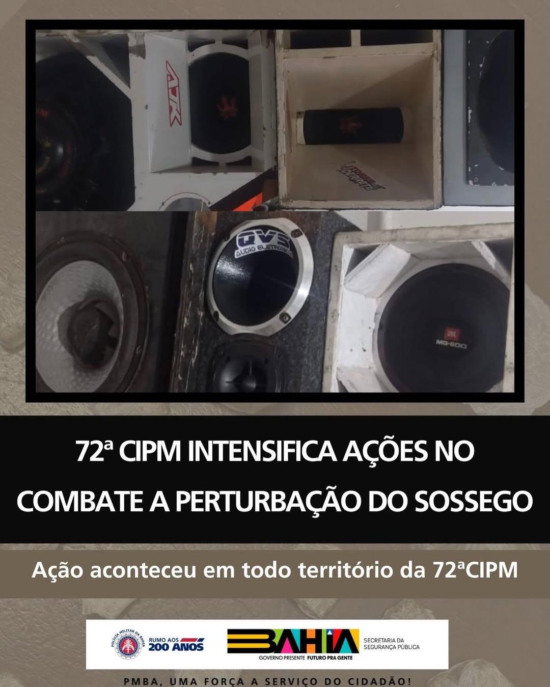 72ª CIPM intensifica ações contra paredões e som abusivo na região