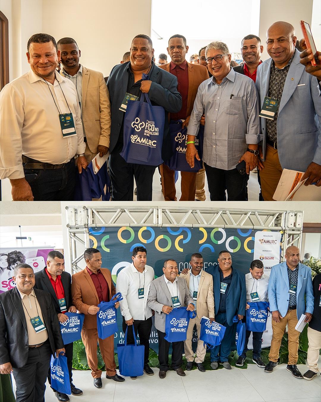 Nego de Saronga, Antônio de Anízio e Renilson Correia reforçam parceria por Itacaré em congresso da Amurc