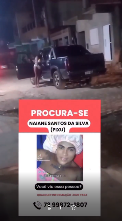 DESAPARECIMENTO EM ITACARÉ: Família procura por Naiane “Pixu”