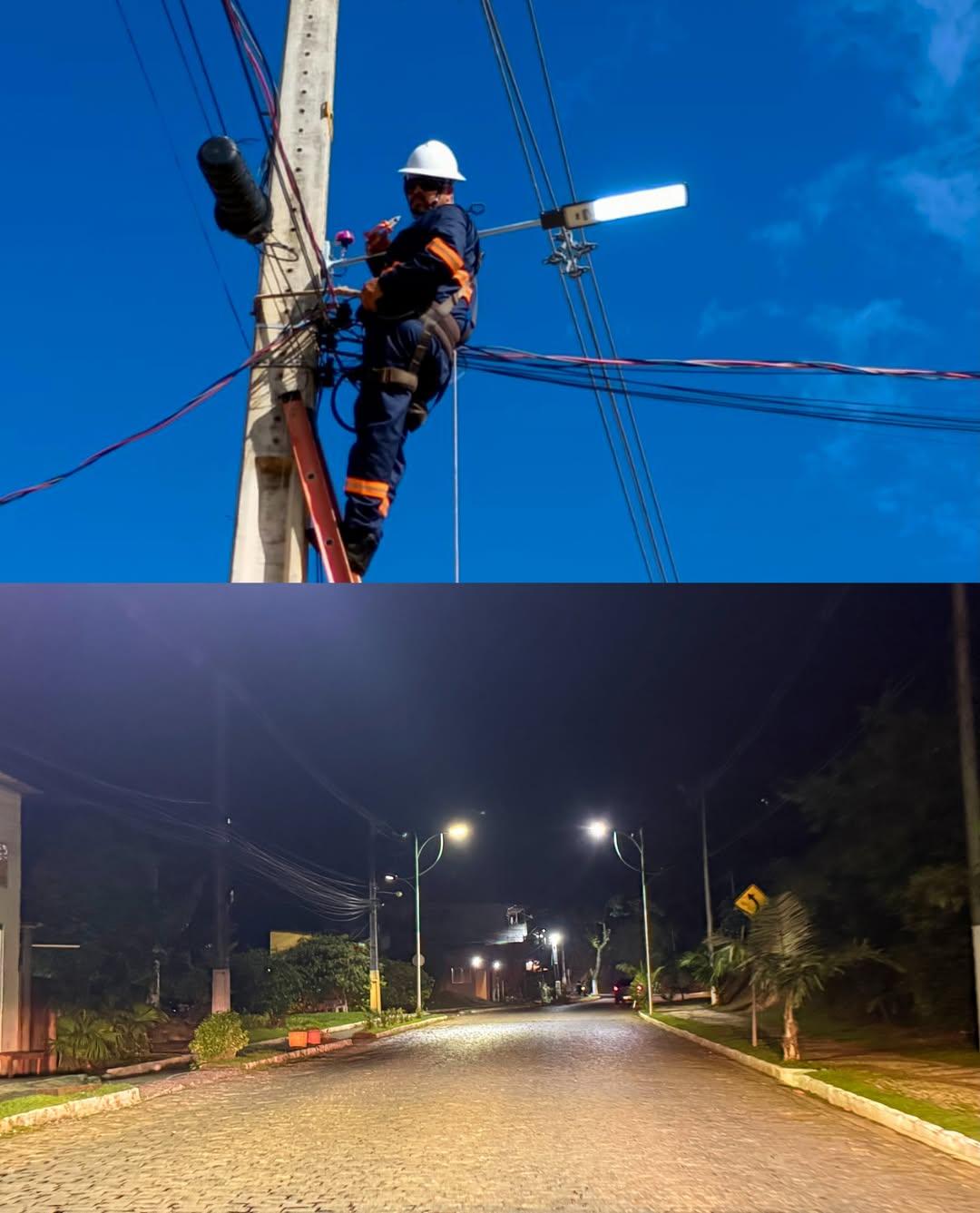 Prefeitura de Itacaré amplia instalação de iluminação em LED em vários pontos da cidade